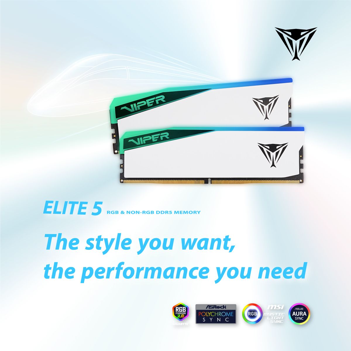 Patriot Viper Elite 5 RGB Series - DDR5 UDIMM PC5-48000 (6000MHz) CL42_Dual Kit