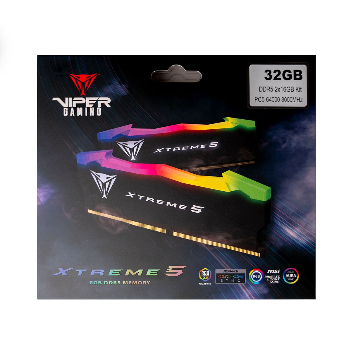 NEW* Patriot Viper Venom RGB DDR5 UDIMM 32GB_CL36 PC5-44800 (5600MHz)  (2x16GB) KitCom