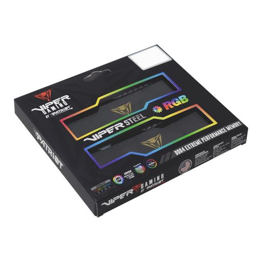 Patriot Viper Steel RGB Series - DDR4 UDIMM PC4-35200 (4400MHz) CL18_Dual Kit