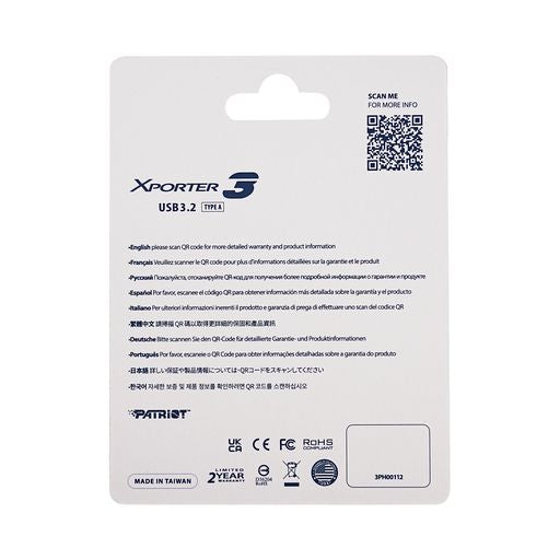 Patriot Xporter 3 Series - USB 3.2 GEN. 1 Slider Type-A Flash Drives