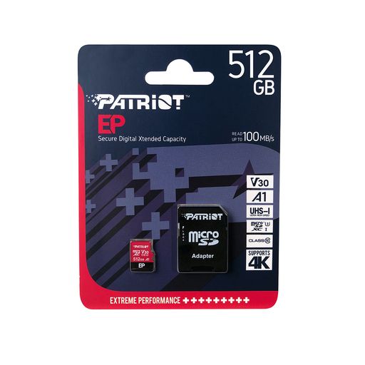 Carte mémoire Micro SD Patriot EP - 256Go avec adaptateur à prix bas