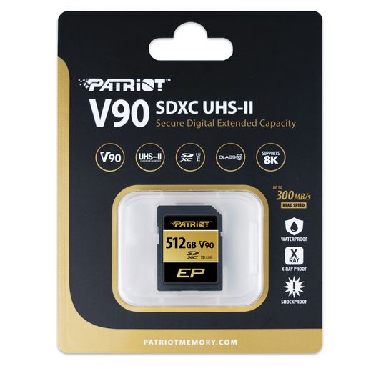Patriot Launches 512GB V90 UHS-II SD Card for $400